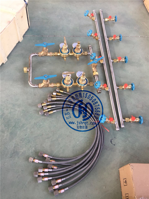 2X5氧氮氩二氧化碳不锈钢汇流排 2X5氧氮氩二氧化碳不锈钢汇流排